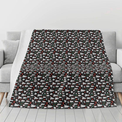 Christmas Trees Horizontal Flannel Breathable Blanket 4 Sizes - DeRose Seasonal