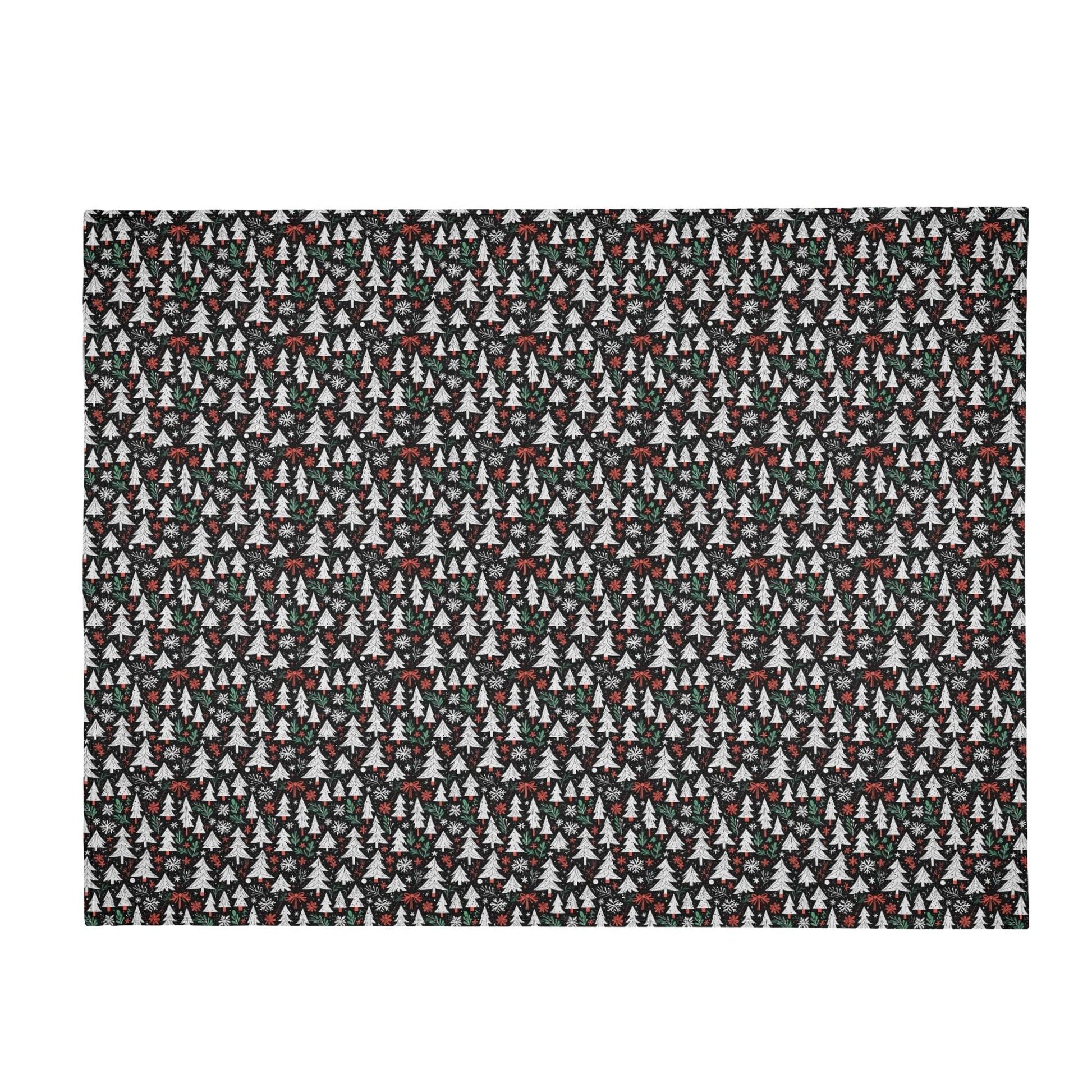 Christmas Trees Horizontal Flannel Breathable Blanket 4 Sizes - DeRose Seasonal