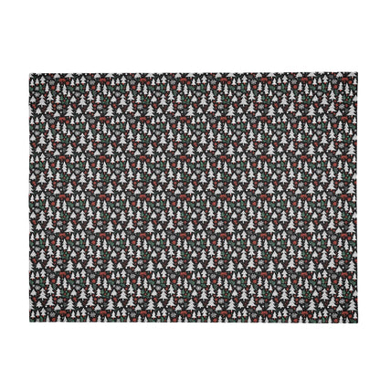 Christmas Trees Horizontal Flannel Breathable Blanket 4 Sizes - DeRose Seasonal
