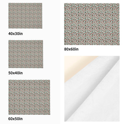 Holly Bows Horizontal Flannel Breathable Blanket 4 Sizes - DeRose Seasonal