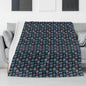 Party Snowflakes Horizontal Flannel Breathable Blanket 4 Sizes - DeRose Seasonal