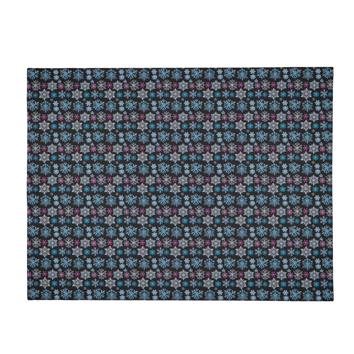 Party Snowflakes Horizontal Flannel Breathable Blanket 4 Sizes - DeRose Seasonal