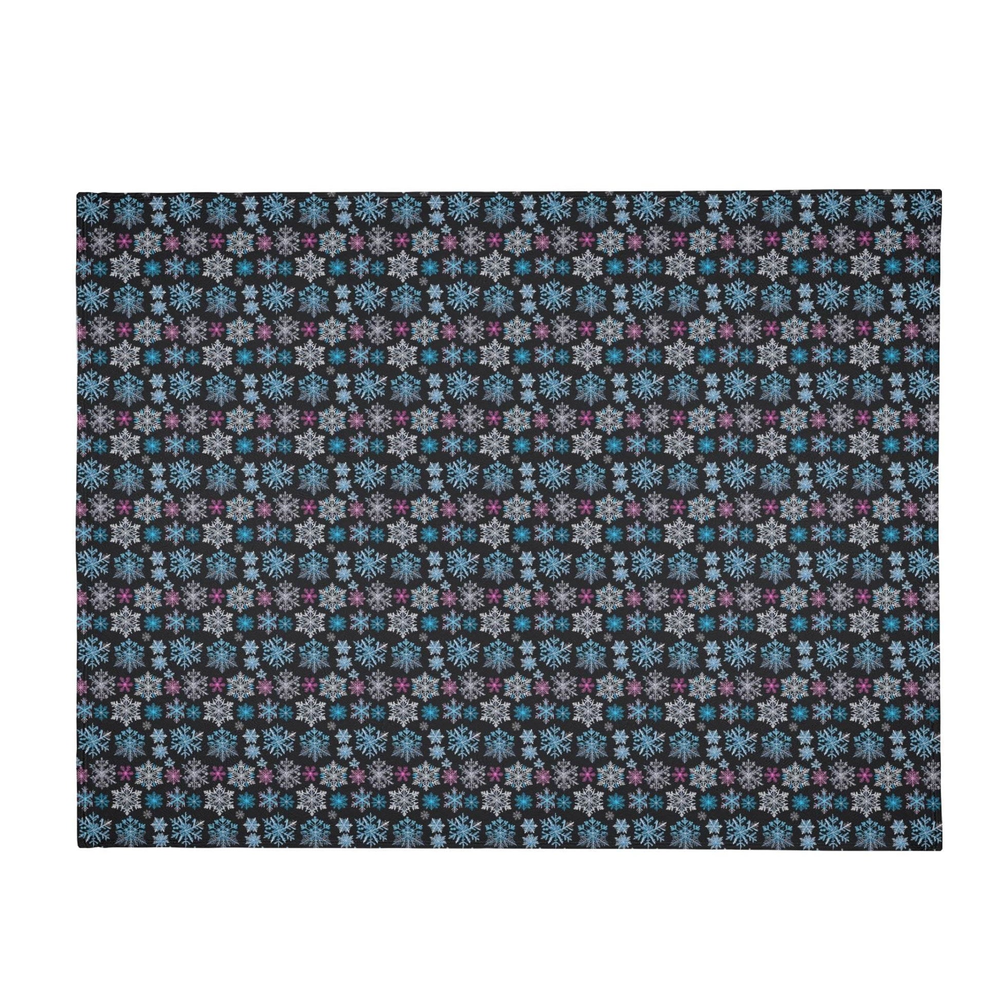 Party Snowflakes Horizontal Flannel Breathable Blanket 4 Sizes - DeRose Seasonal
