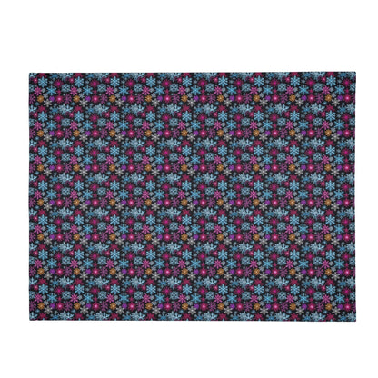 Colorful Party Snowflakes Horizontal Flannel Breathable Blanket 4 Sizes - DeRose Seasonal