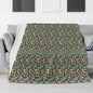 Christmas Holly Horizontal Flannel Breathable Blanket 4 Sizes - DeRose Seasonal