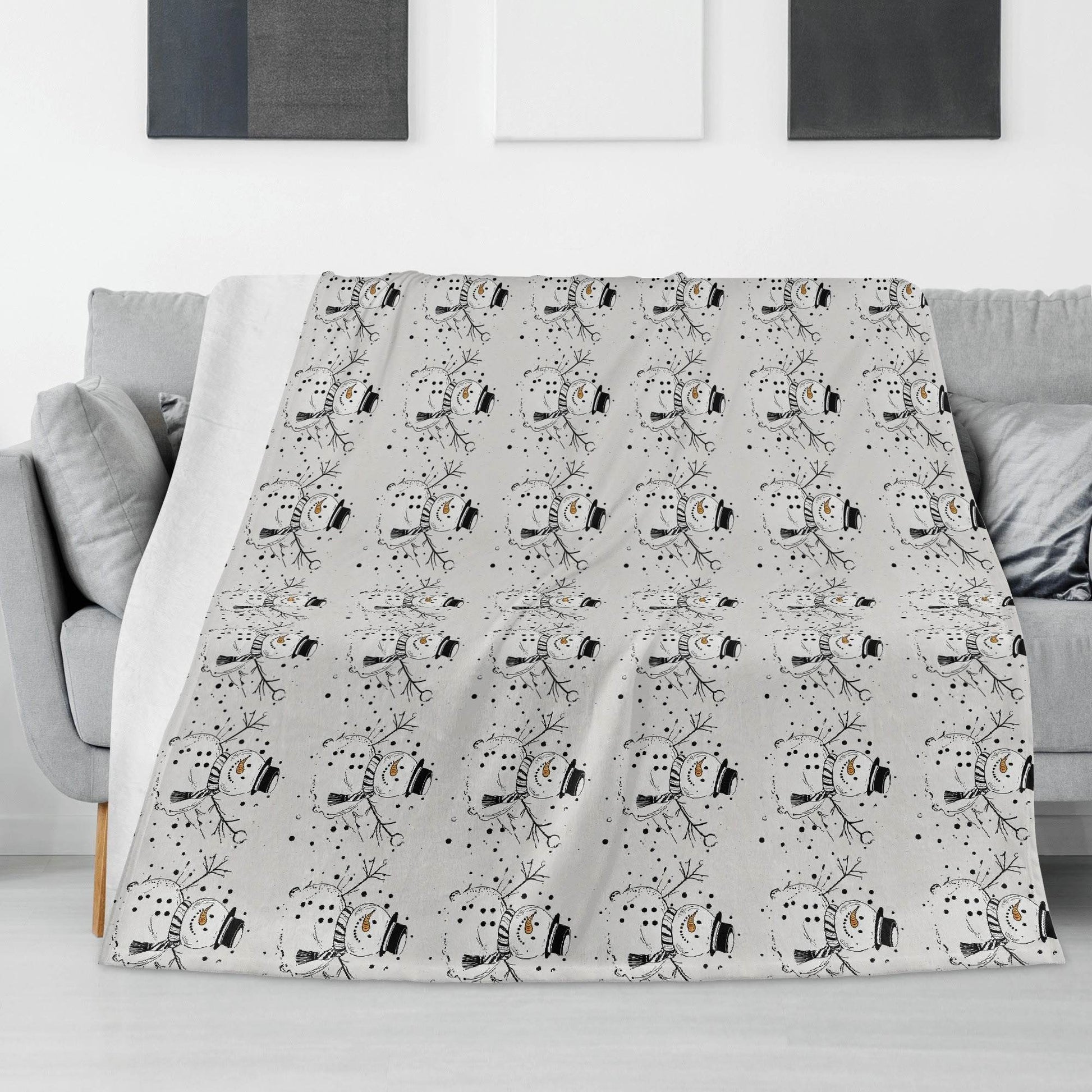 Frosty the Snowman Horizontal Flannel Breathable Blanket 4 Sizes - DeRose Seasonal