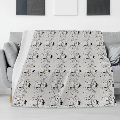 Frosty the Snowman Horizontal Flannel Breathable Blanket 4 Sizes - DeRose Seasonal