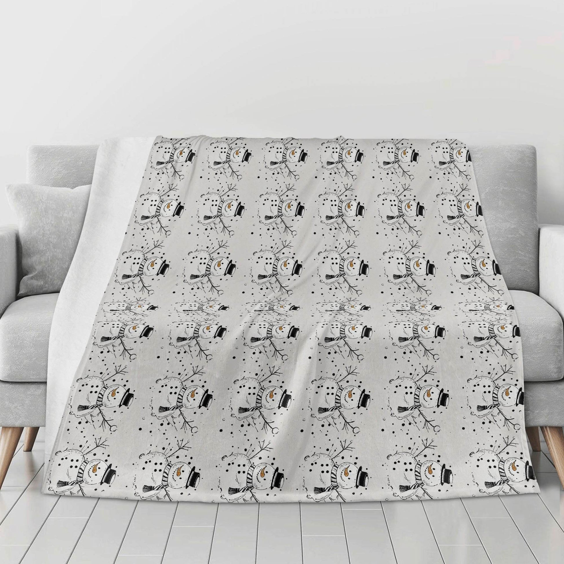 Frosty the Snowman Horizontal Flannel Breathable Blanket 4 Sizes - DeRose Seasonal