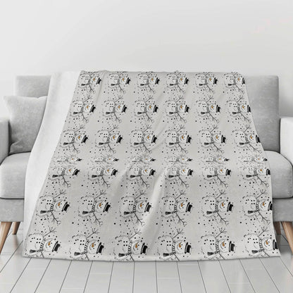 Frosty the Snowman Horizontal Flannel Breathable Blanket 4 Sizes - DeRose Seasonal