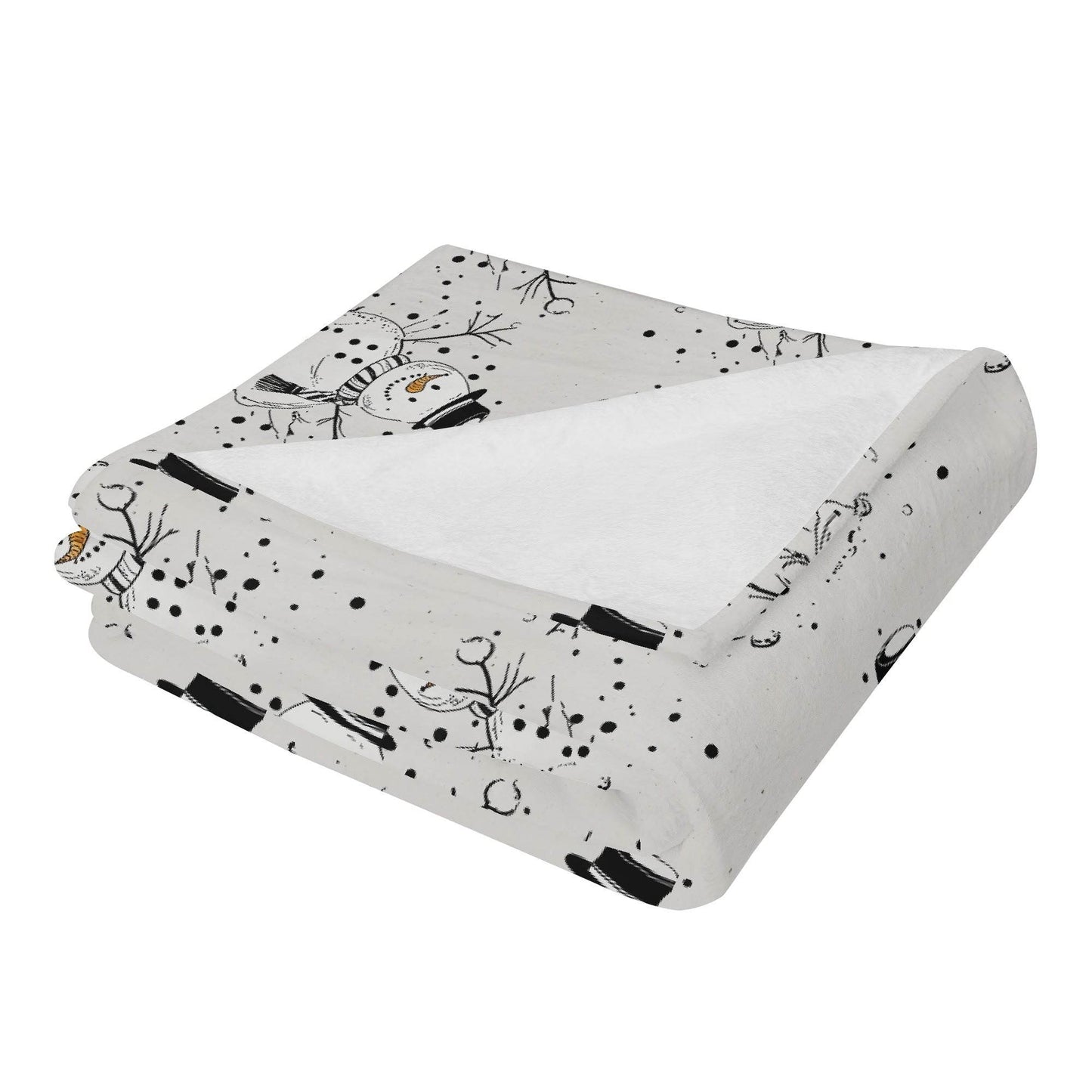 Frosty the Snowman Horizontal Flannel Breathable Blanket 4 Sizes - DeRose Seasonal