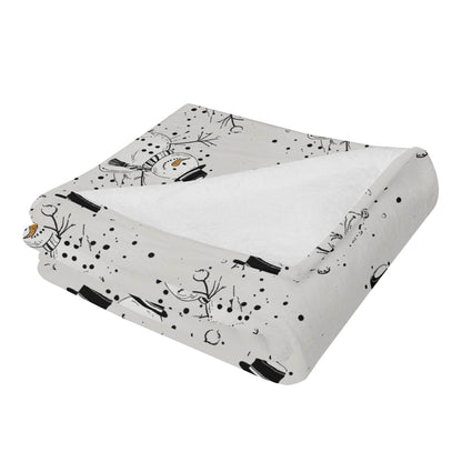 Frosty the Snowman Horizontal Flannel Breathable Blanket 4 Sizes - DeRose Seasonal