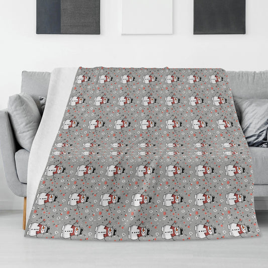 Snowman Horizontal Flannel Breathable Blanket 4 Sizes - DeRose Seasonal
