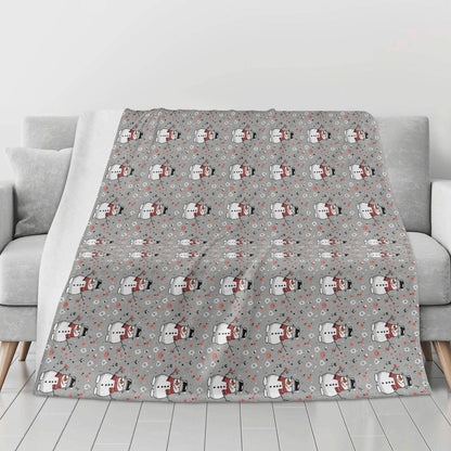 Snowman Horizontal Flannel Breathable Blanket 4 Sizes - DeRose Seasonal