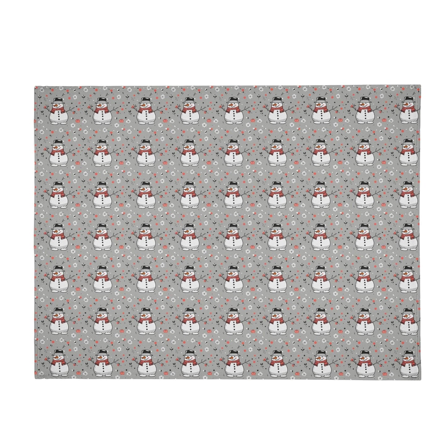 Snowman Horizontal Flannel Breathable Blanket 4 Sizes - DeRose Seasonal