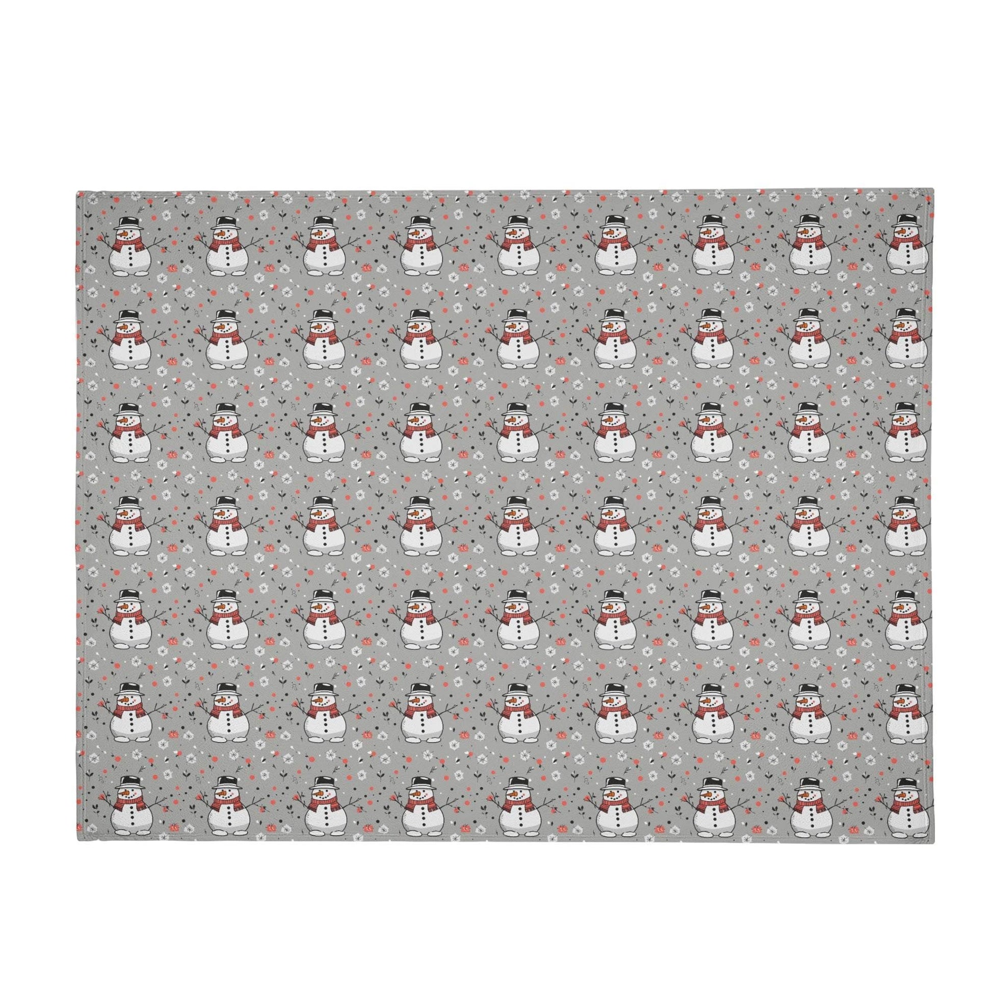 Snowman Horizontal Flannel Breathable Blanket 4 Sizes - DeRose Seasonal