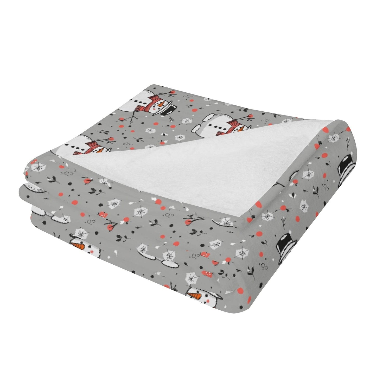 Snowman Horizontal Flannel Breathable Blanket 4 Sizes - DeRose Seasonal