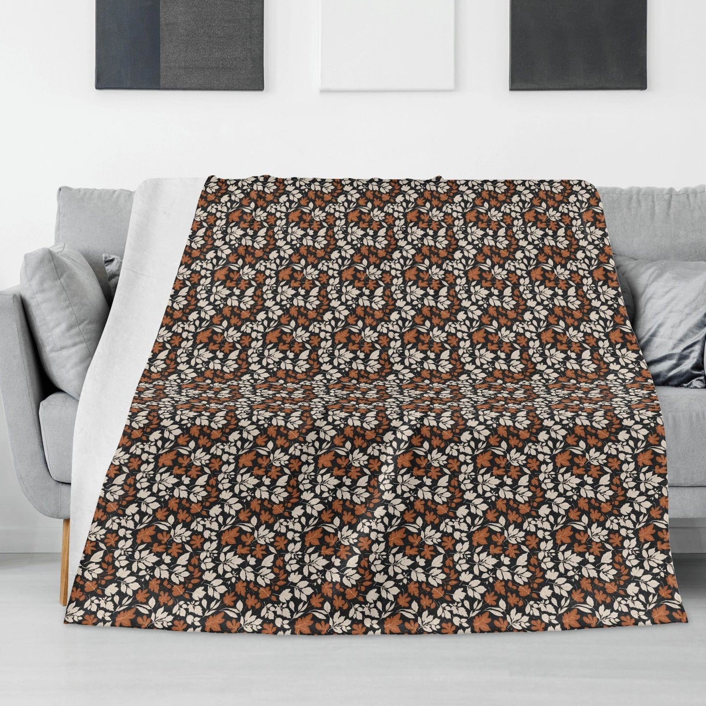 Dark Autumn Horizontal Flannel Breathable Blanket 4 Sizes - DeRose Seasonal