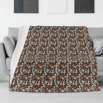 Dark Autumn Horizontal Flannel Breathable Blanket 4 Sizes - DeRose Seasonal