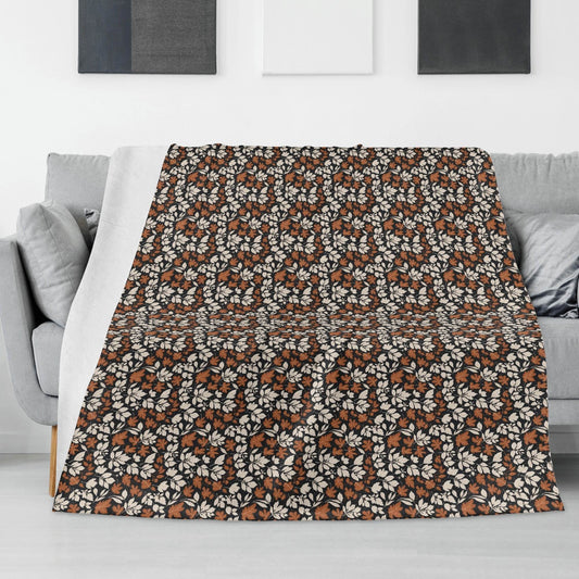 Dark Autumn Horizontal Flannel Breathable Blanket 4 Sizes - DeRose Seasonal
