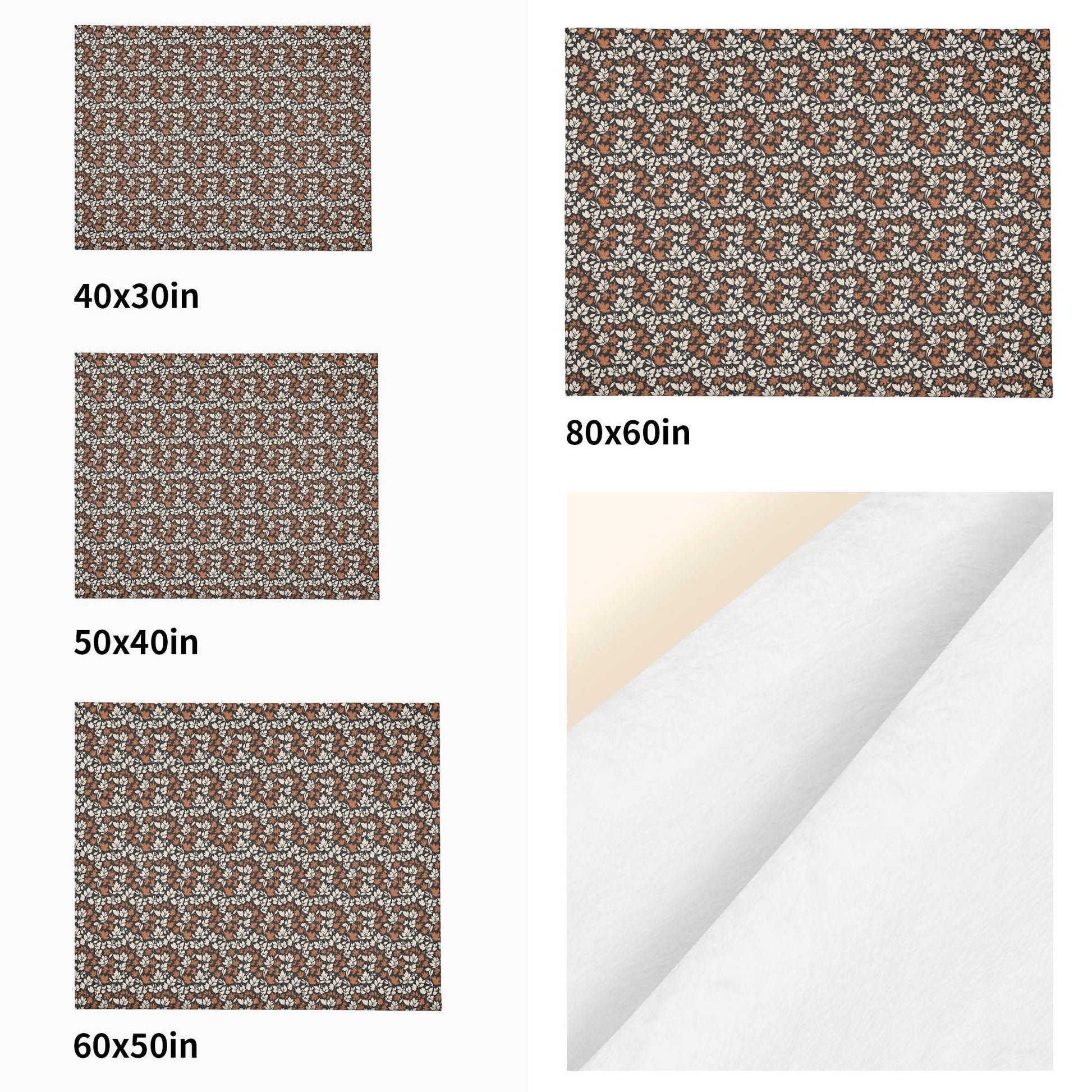 Dark Autumn Horizontal Flannel Breathable Blanket 4 Sizes - DeRose Seasonal
