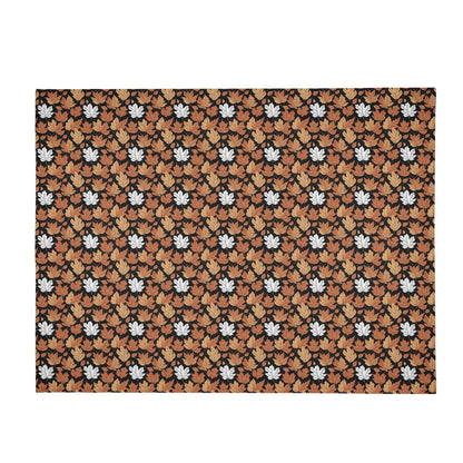 Maple Leaves Horizontal Flannel Breathable Blanket 4 Sizes - DeRose Seasonal