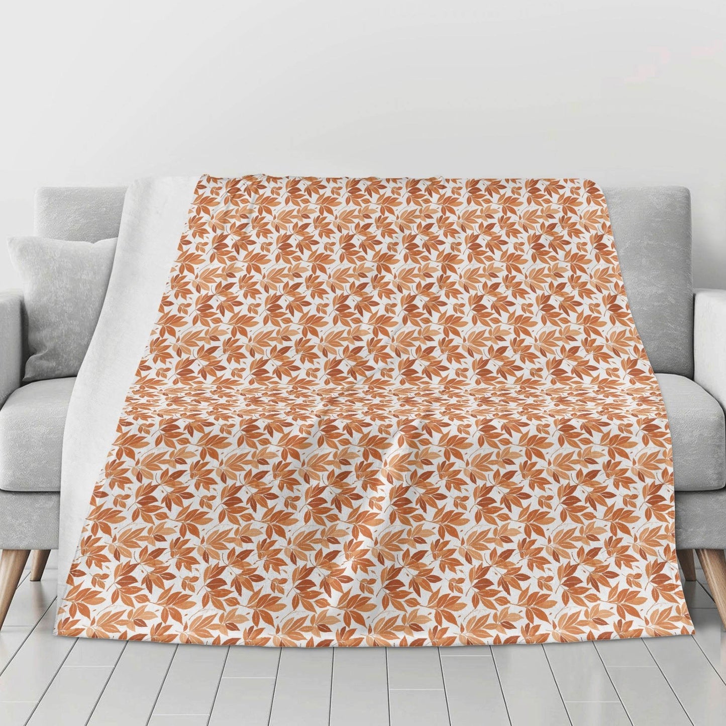 Autumn Leaves Horizontal Flannel Breathable Blanket 4 Sizes - DeRose Seasonal