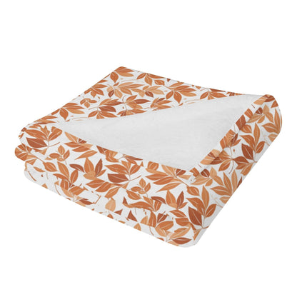 Autumn Leaves Horizontal Flannel Breathable Blanket 4 Sizes - DeRose Seasonal