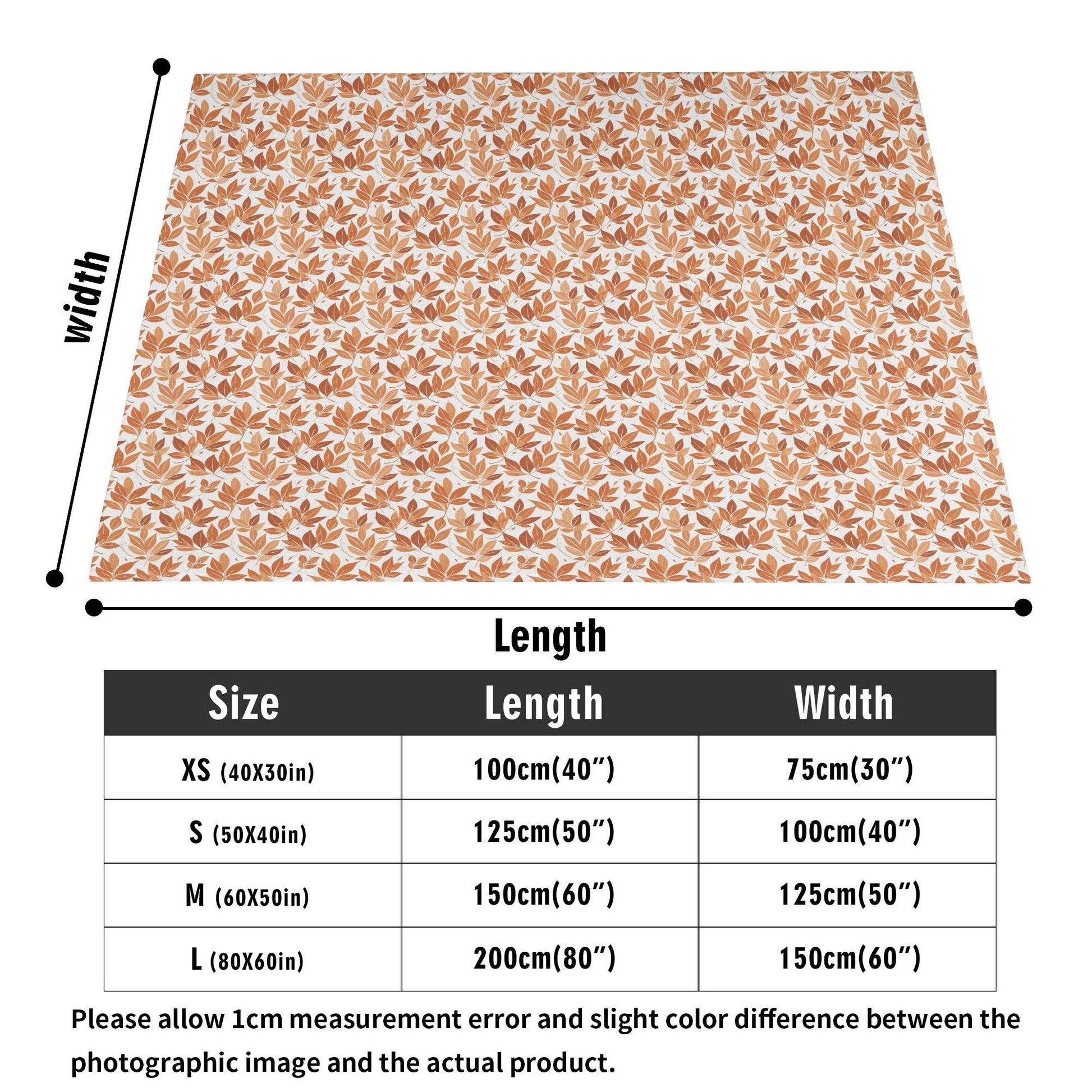 Autumn Leaves Horizontal Flannel Breathable Blanket 4 Sizes - DeRose Seasonal
