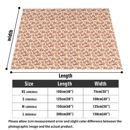 Autumn Leaves Horizontal Flannel Breathable Blanket 4 Sizes - DeRose Seasonal