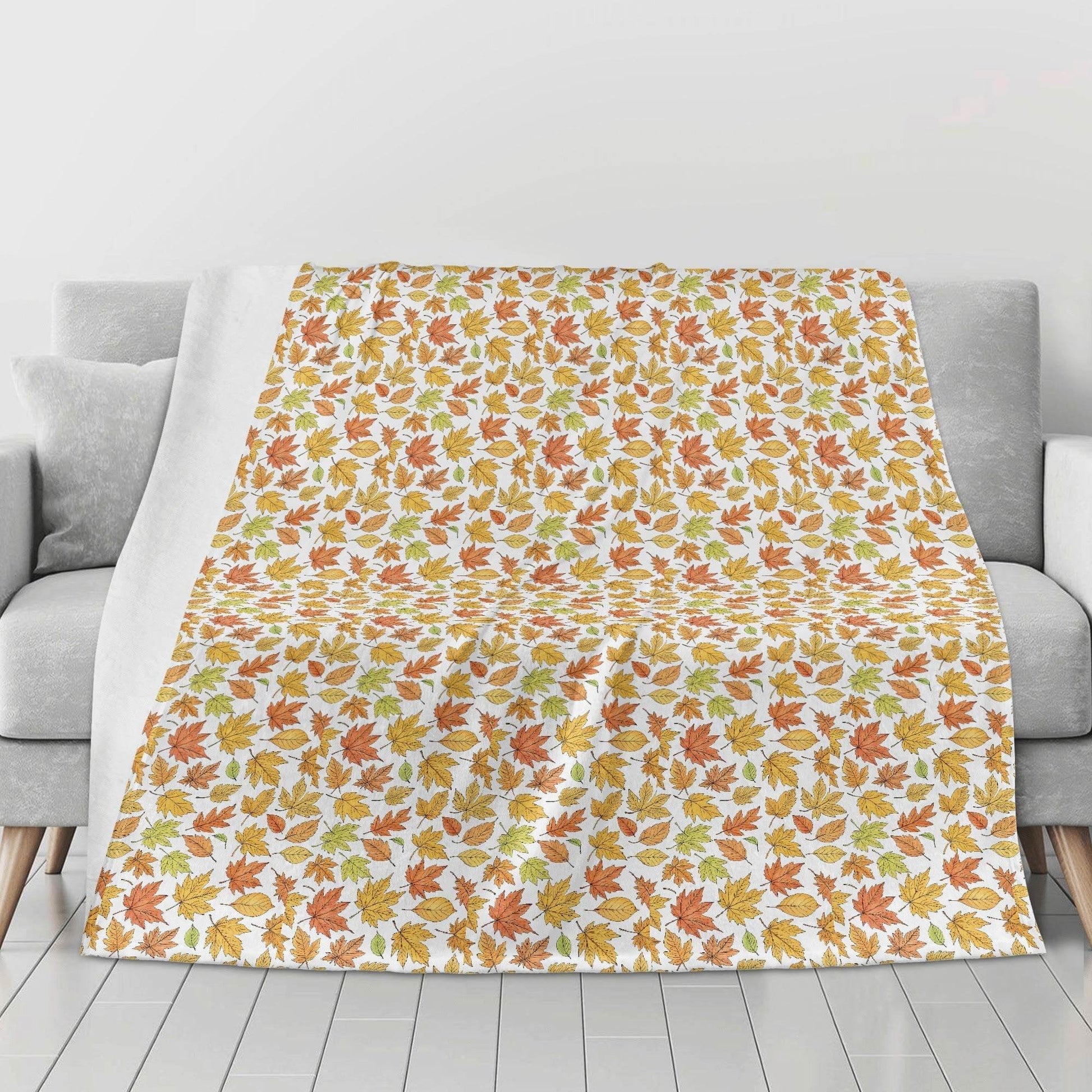 Autumn Horizontal Flannel Breathable Blanket 4 Sizes - DeRose Seasonal