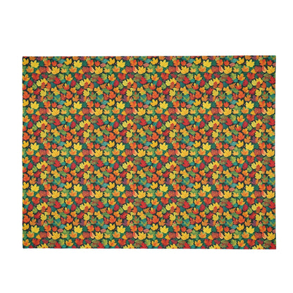 Colorful Leaves Horizontal Flannel Breathable Blanket 4 Sizes - DeRose Seasonal