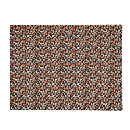 Dark Leaves Horizontal Flannel Breathable Blanket 4 Sizes - DeRose Seasonal