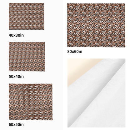 Dark Leaves Horizontal Flannel Breathable Blanket 4 Sizes - DeRose Seasonal