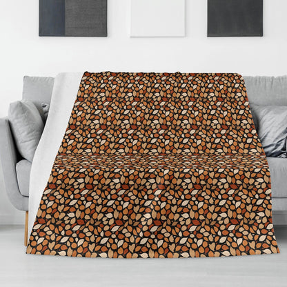 Red Leaves Horizontal Flannel Breathable Blanket 4 Sizes - DeRose Seasonal