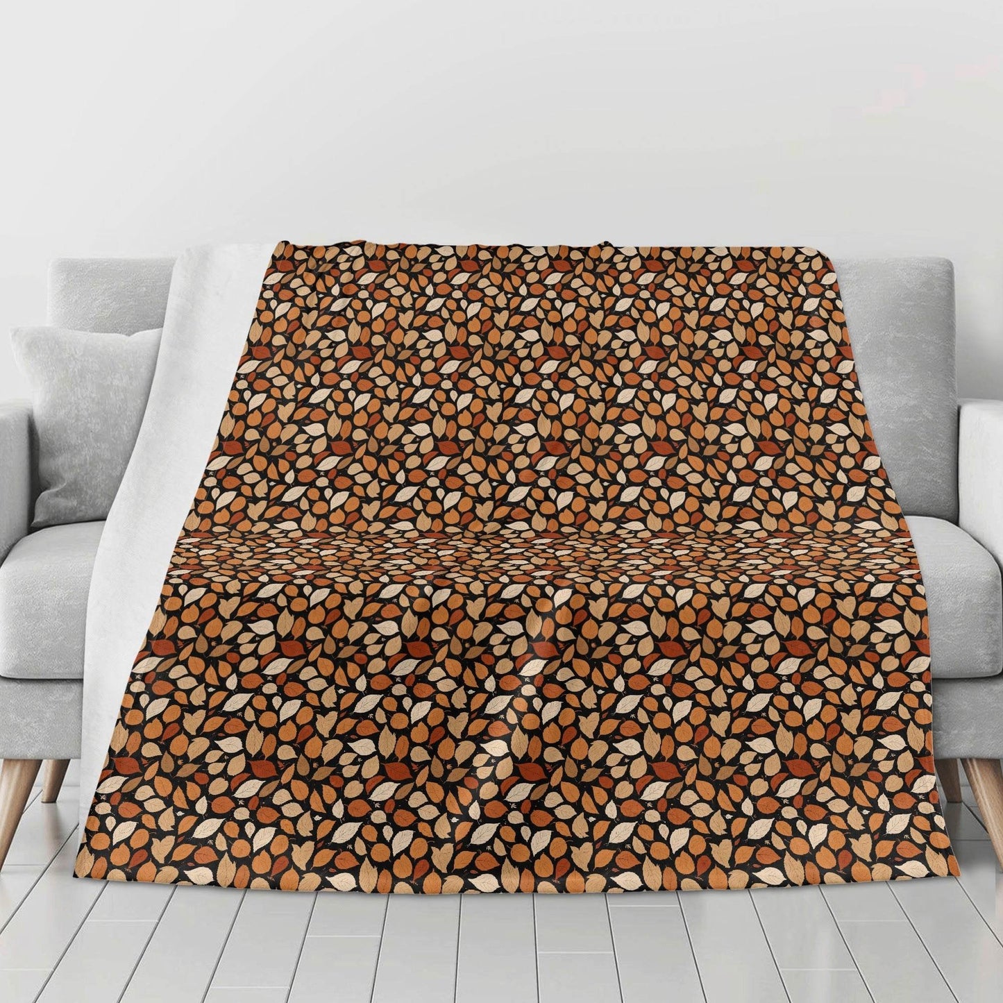 Red Leaves Horizontal Flannel Breathable Blanket 4 Sizes - DeRose Seasonal