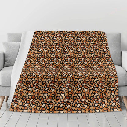 Red Leaves Horizontal Flannel Breathable Blanket 4 Sizes - DeRose Seasonal