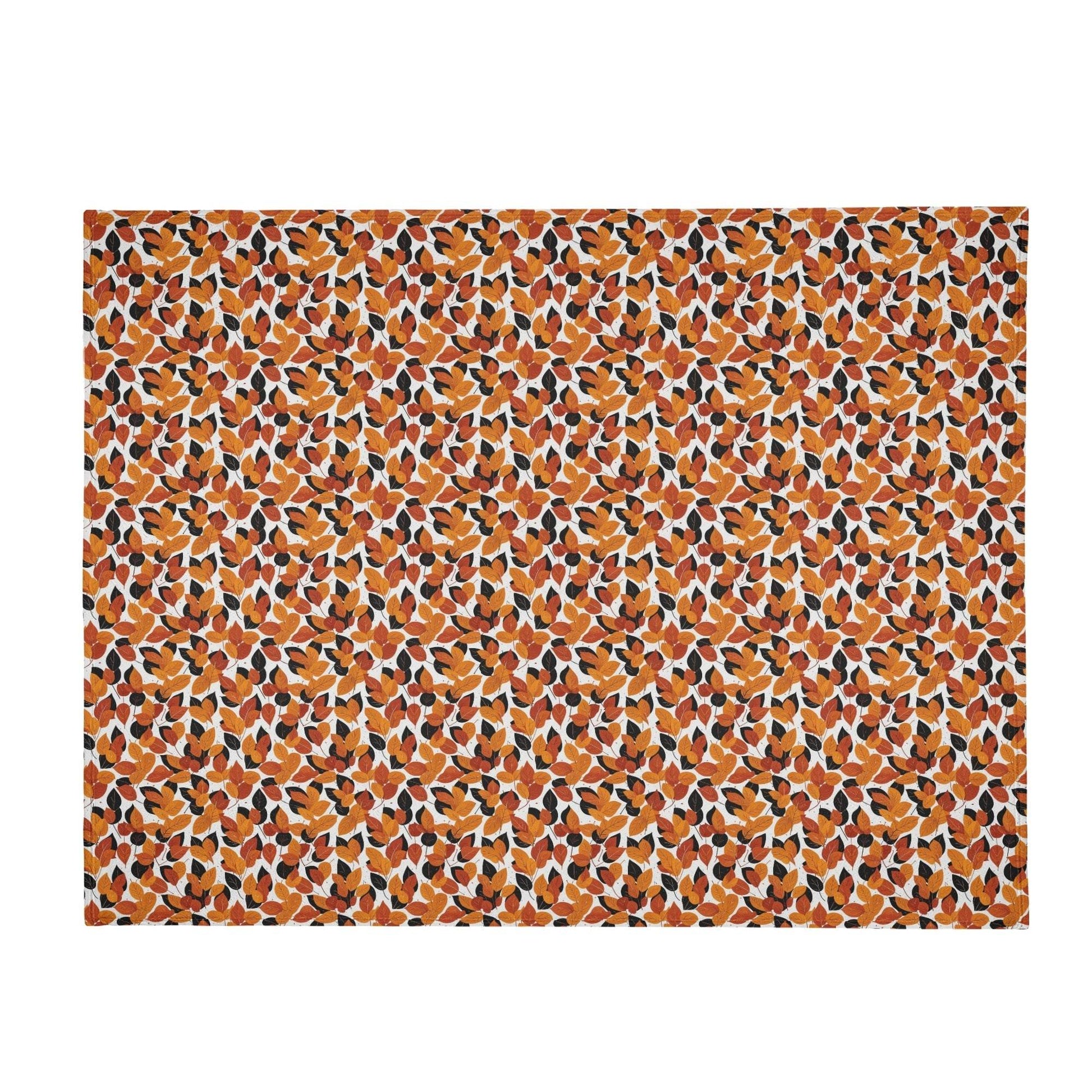 Red Autumn Horizontal Flannel Breathable Blanket 4 Sizes - DeRose Seasonal