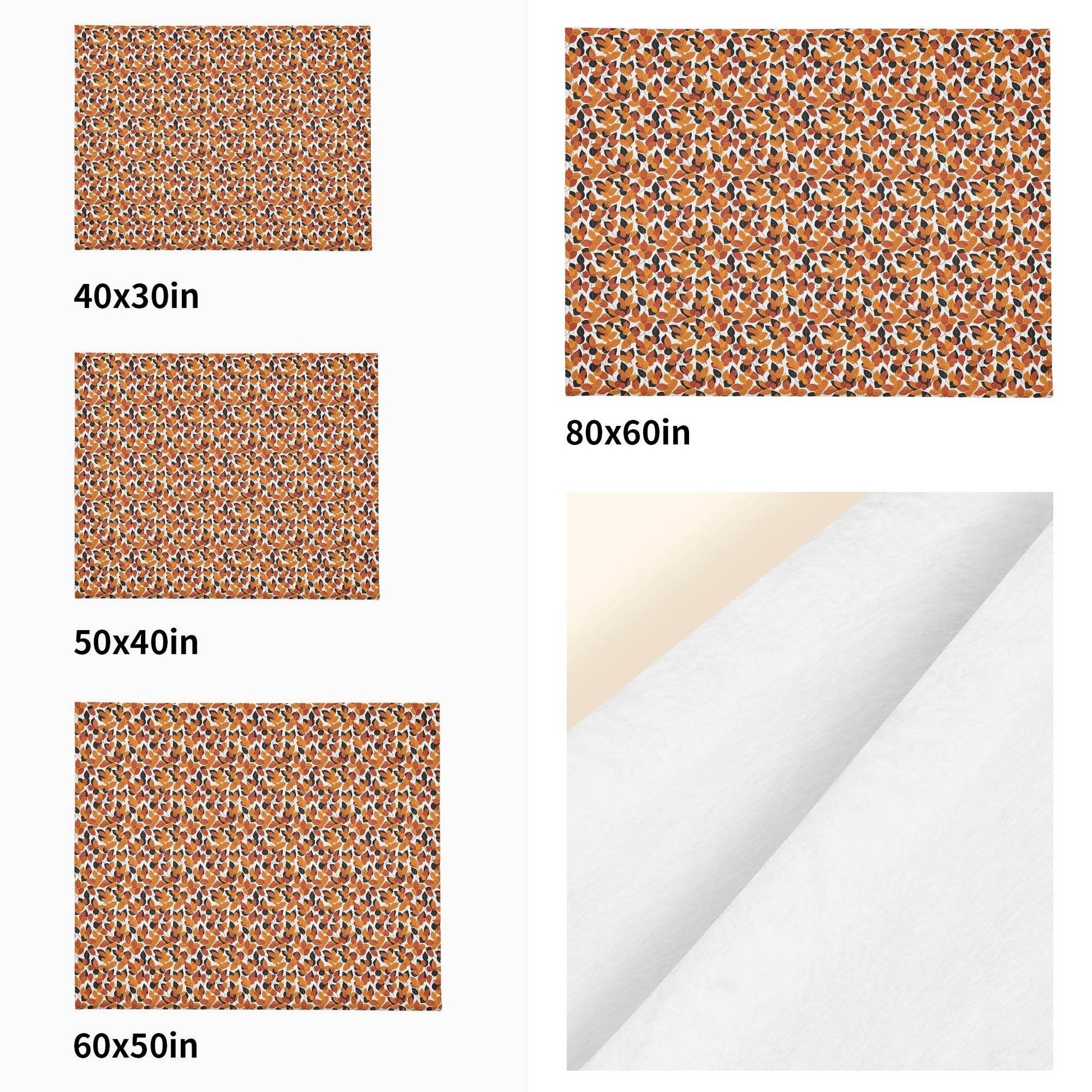 Red Autumn Horizontal Flannel Breathable Blanket 4 Sizes - DeRose Seasonal