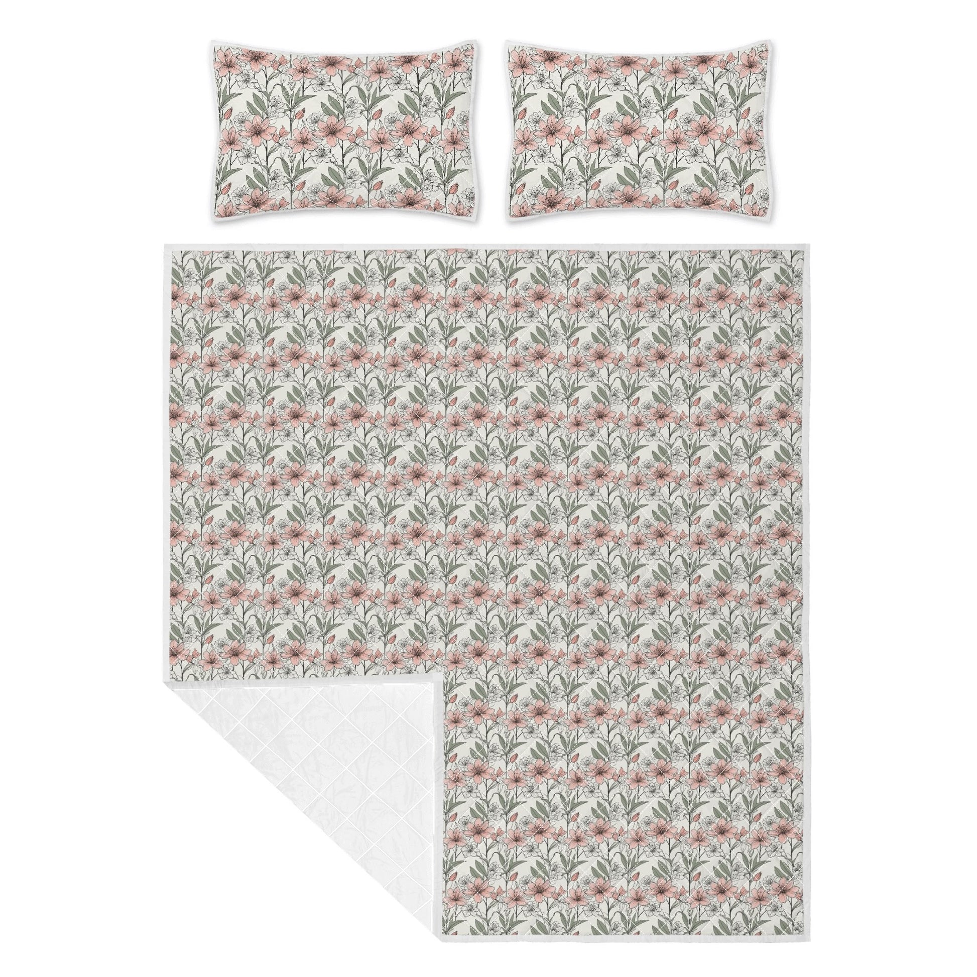 Japan Floral Quilt Bedding Set - DeRose Seasonal
