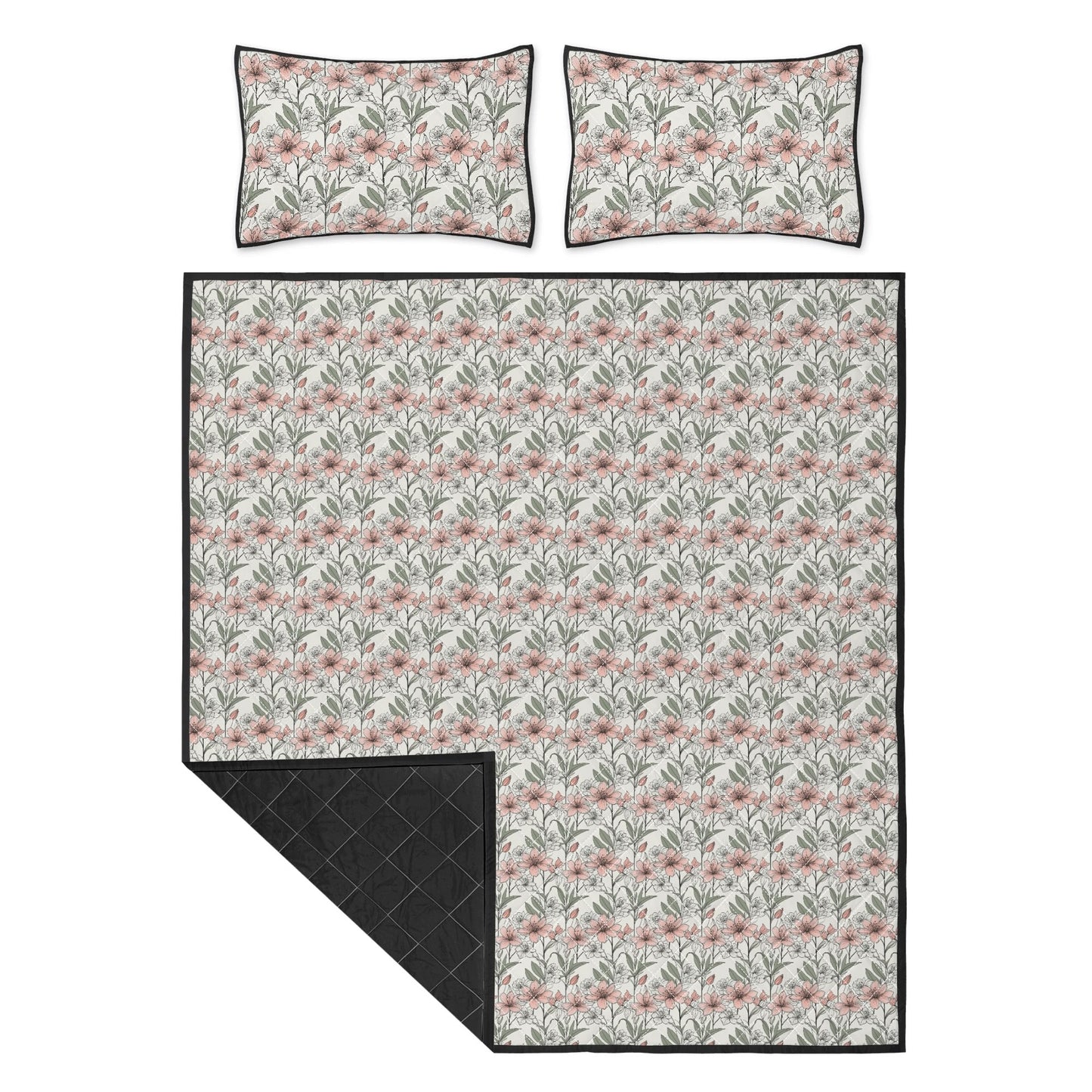 Japan Floral Quilt Bedding Set - DeRose Seasonal