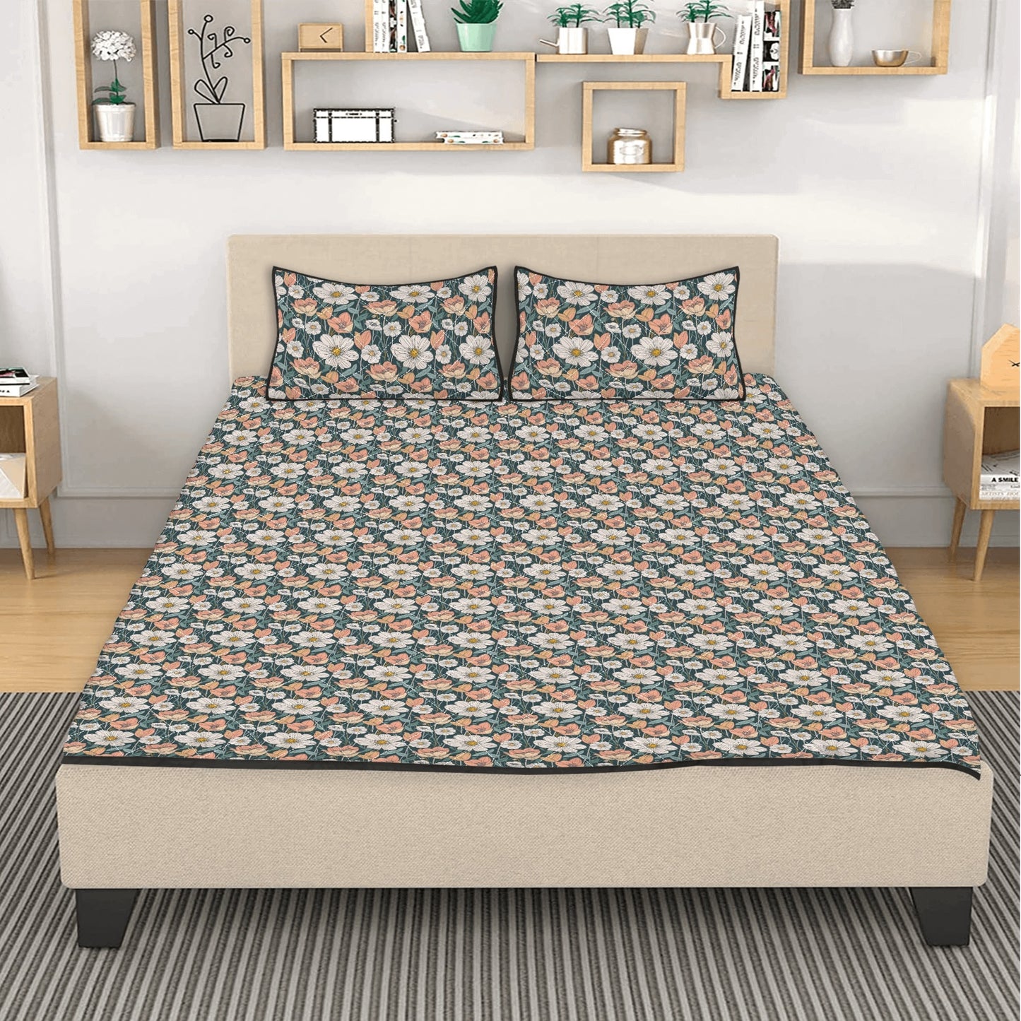 Tulips and Daisys Quilt Bedding Set - DeRose Seasonal