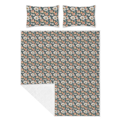 Tulips and Daisys Quilt Bedding Set - DeRose Seasonal