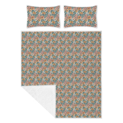 Pastel Flowers Quilt Bedding Set - DeRose Seasonal