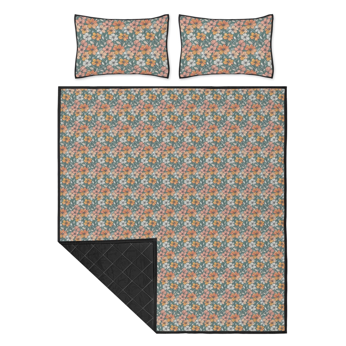 Pastel Flowers Quilt Bedding Set - DeRose Seasonal