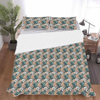 Pastel Floral Quilt Bedding Set - DeRose Seasonal