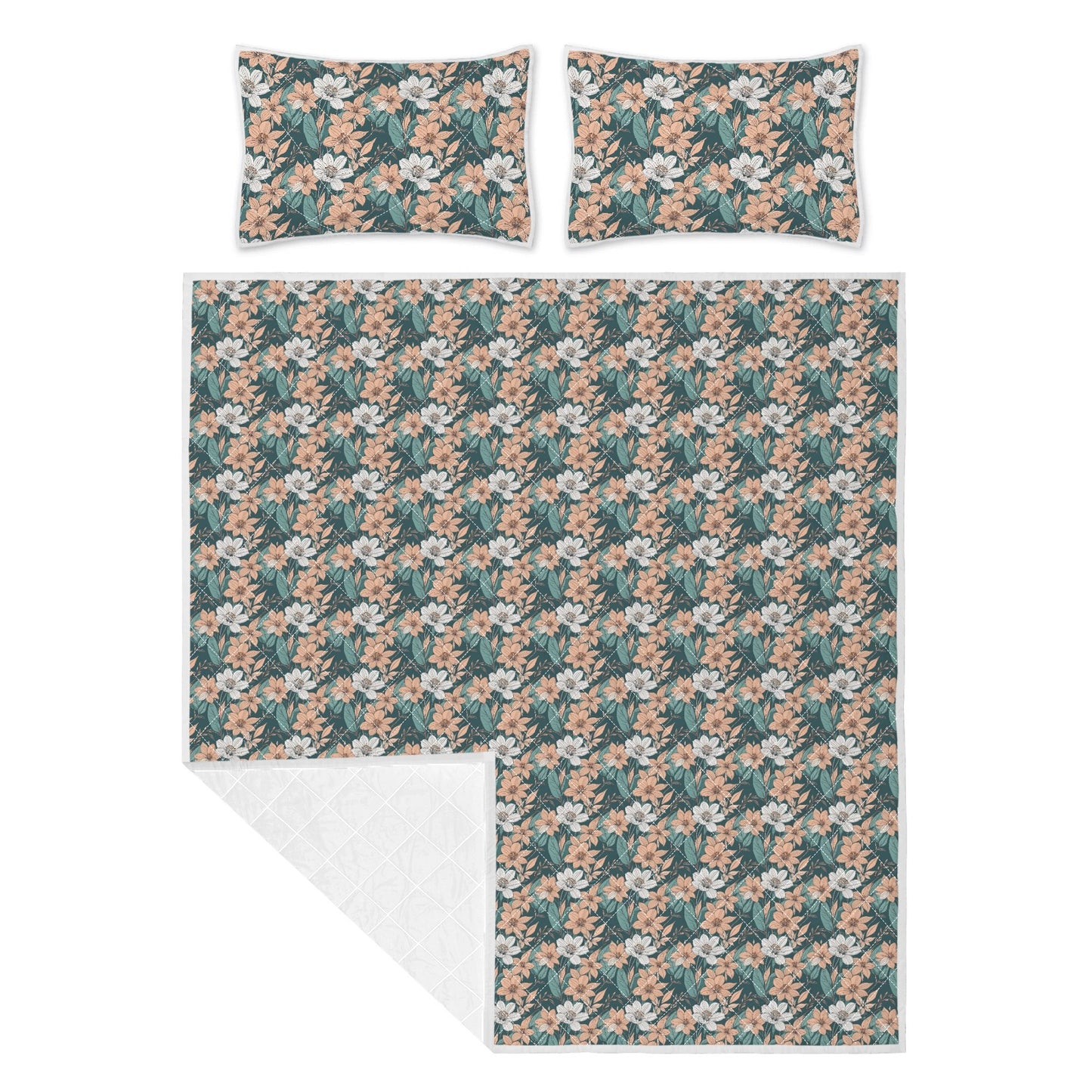 Pastel Floral Quilt Bedding Set - DeRose Seasonal