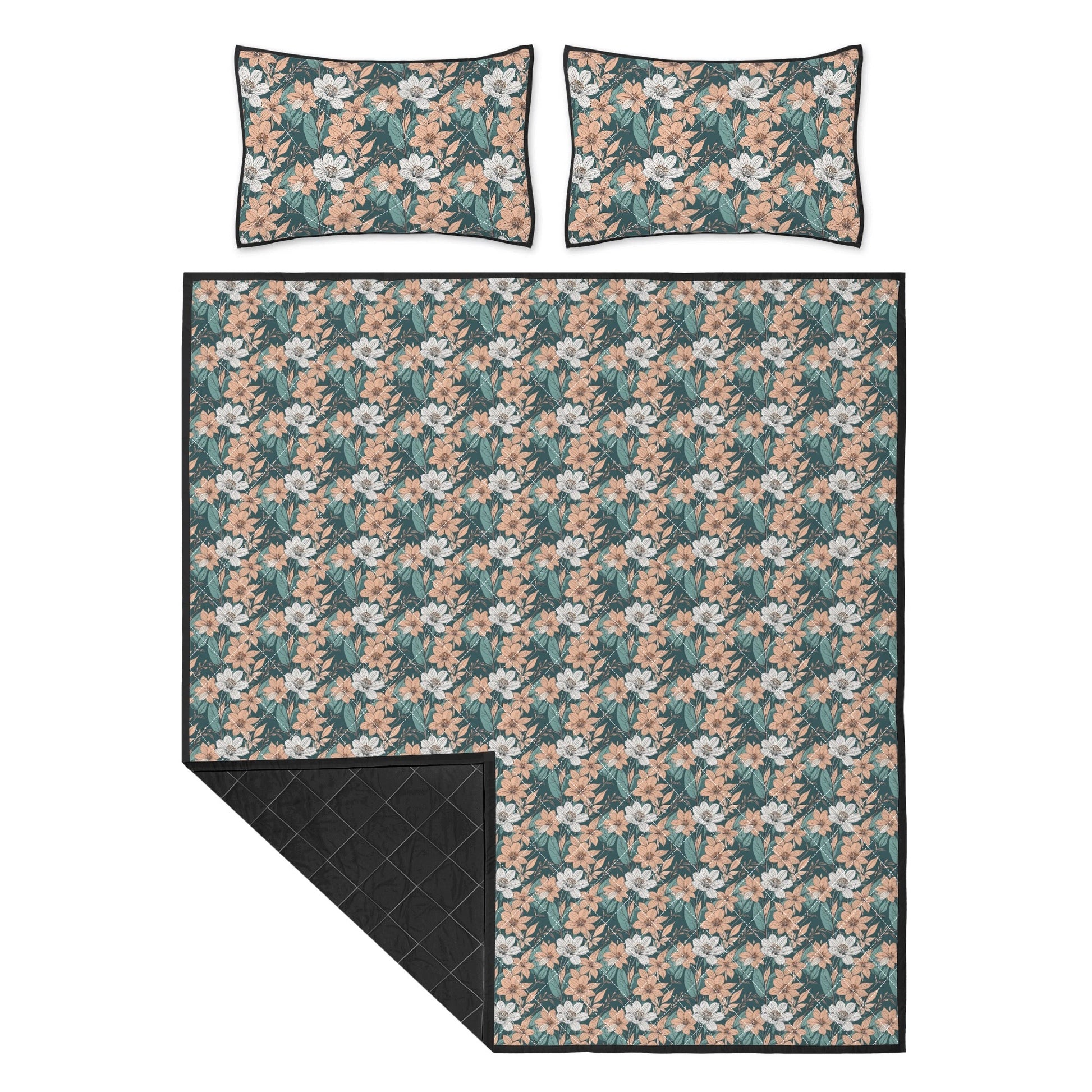Pastel Floral Quilt Bedding Set - DeRose Seasonal