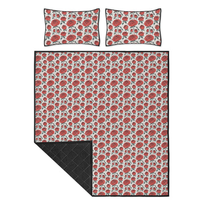 Red Roses Quilt Bedding Set - DeRose Seasonal