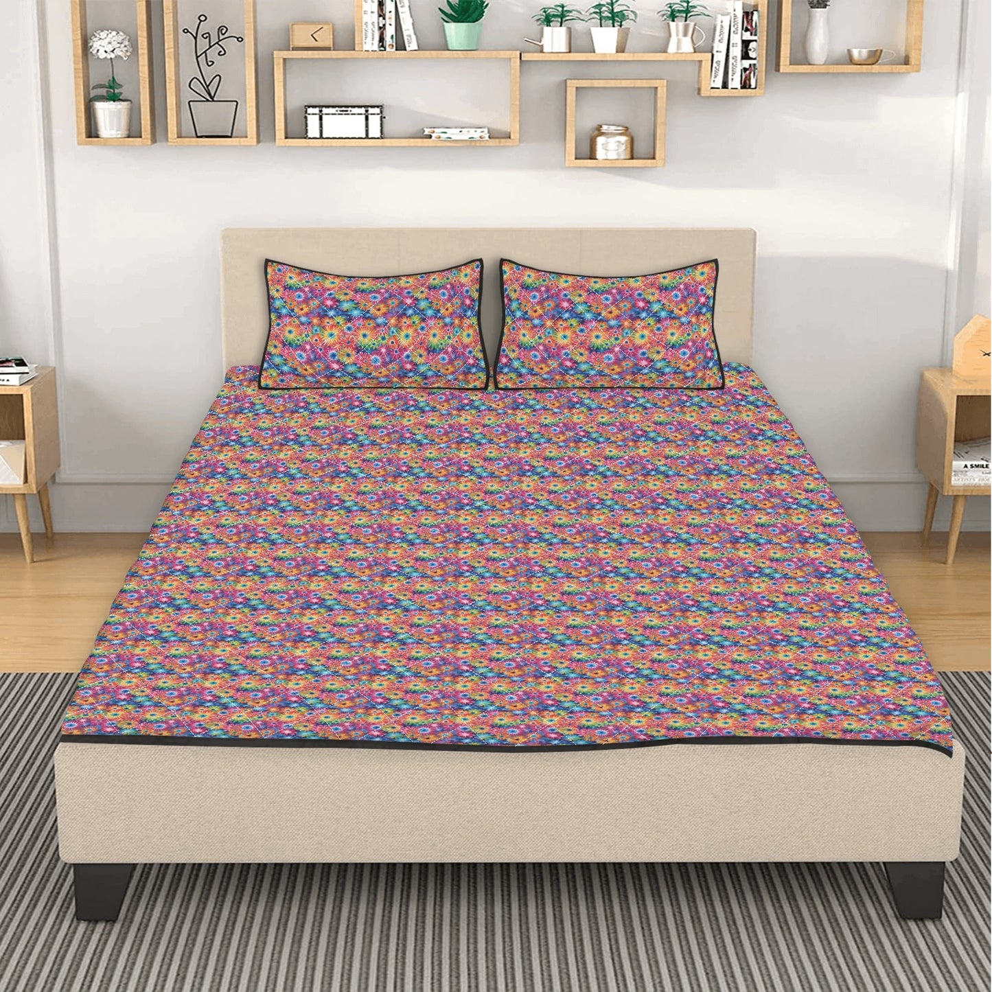 Daisy Tie-Dye Quilt Bedding Set - DeRose Seasonal