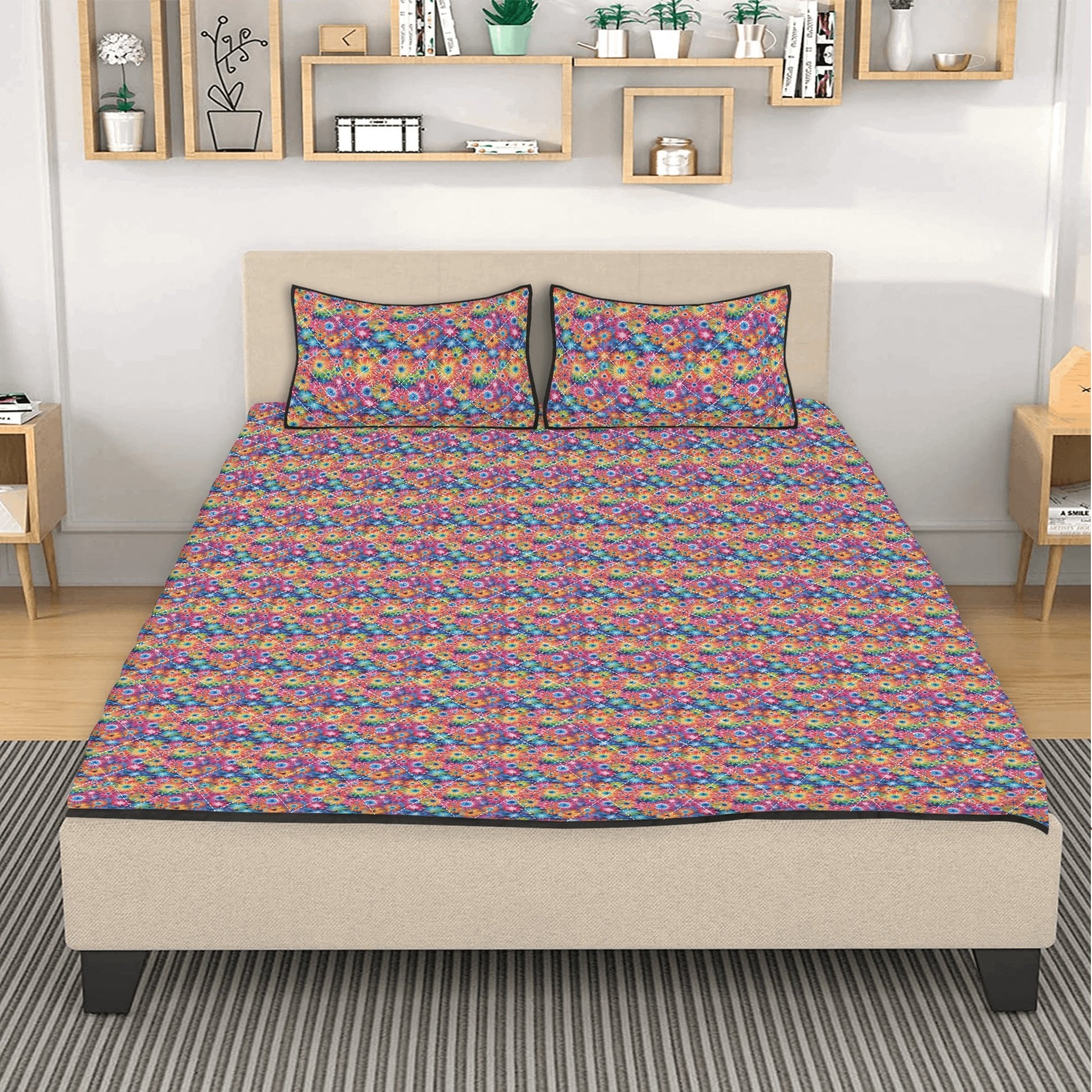 Daisy Tie-Dye Quilt Bedding Set - DeRose Seasonal